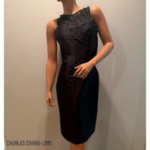 Charles Chang-Lima Black Midi Dress
